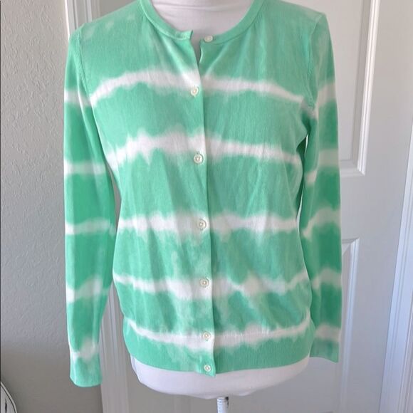 Lands End One of a Kind Hand Printed Fine Gauge Knit Cotton Runs Big SZ XS 2-4 - Picture 1 of 7